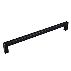 10" Square Bar Pull Kitchen Cabinet Hardware Stainless Steel 12mm Handles (10" Oil Rubbed Bronze, 5 Pack)