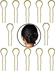 LiveZone (Pack of 12 Pcs) Bride Wedding Hair Maker Ornaments Chinese Traditional Style Women Girls Ladies Headdress U Shaped Bobby Pins Metal Hair Pins Stick Forks Hair Bow Accessories ,Bronze