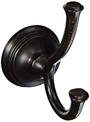 Delta Faucet Bathroom Accessories 79735-RB Cassidy Double Towel Hook, SpotShield Venetian Bronze