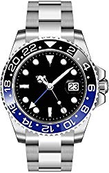 Fanmis GMT Master Sapphire Glass Blue and Black Ceramic Bezel Men's Automatic Watch