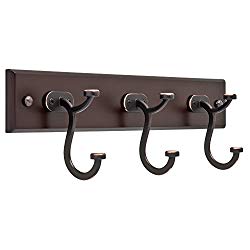 Franklin Brass R22653K-EBC-R Contempo Pilltop Hook Rack, 18 in. Expresso and Bronze with Copper