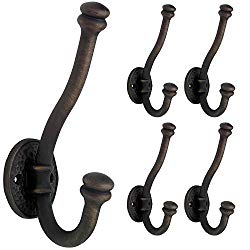 Franklin Brass FBHAMH5-OB2-C Hammered Hook, 5-Pack, Oil Rubbed Bronze, 5 Piece