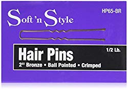 Soft 'N Style Hair Pins, Bronze