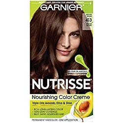 Garnier Nutrisse Nourishing Hair Color Creme, 413 Bronze Brown (Packaging May Vary)