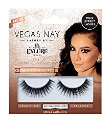 Eylure Vegas Nay Bronze Beauty False Eyelashes, Reusable, Adhesive Included, 1 Pair, Cruelty Free
