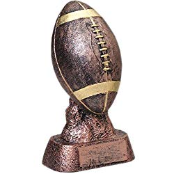 Decade Awards Football Bronze Finished Trophy - FFL Gridiron Award - 6 Inch Tall - Engraved Plate on Request
