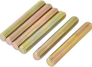 uxcell 1.25mm Pitch M8 x 55mm Male Threaded Rod Bar Bronze Tone 6 Pcs