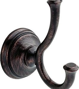 DELTA 79735-RB Cassidy Double Towel Hook, 3.88 x 2.50 x 3.88 Inches, Venetian Bronze